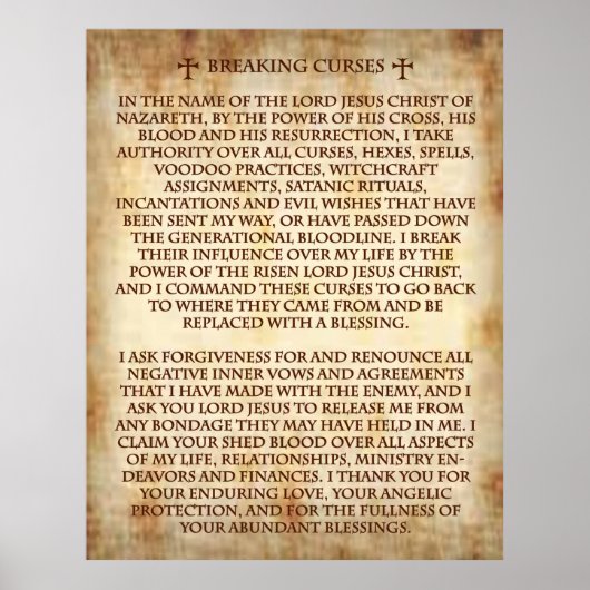 Bindende gebeden voor breukstrepen. poster (Voorkant)