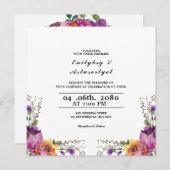 Bindende gedecorbeerd met Floral in kleur Stijlvol Kaart (Voorkant / Achterkant)