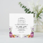 Bindende gedecorbeerd met Floral in kleur Stijlvol Kaart (Staand voorkant)