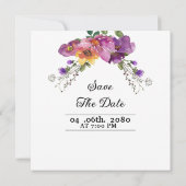 Bindende gedecorbeerd met Floral in kleur Stijlvol Kaart (Achterkant)