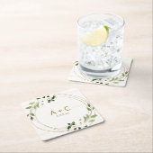 Bindende Geometrische Waterverf Floral Rustic Wood Kartonnen Onderzetters (Insitu)