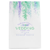 Bindende groene paarse bloemen dank je cadeautas (Voorkant)