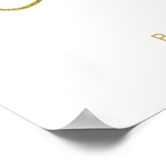 Bindende hashtag Gold en wit Poster (Hoek)