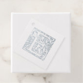 Bindende Jubileum Monogram verlicht letter E Bedankjes Labels (Met doos)