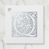 Bindende Jubileum monogram verlicht letter Q Bedankjes Labels (Voorkant)