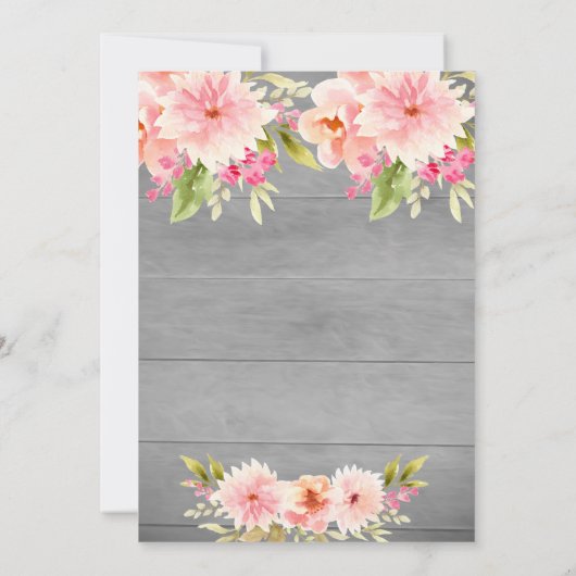 Bindende koraalappelmoer dahlia bloemen rustige mu kaart (Achterkant)