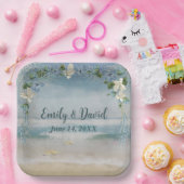 Bindende lagerarm op zee papieren bordje (Feest)