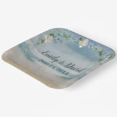 Bindende lagerarm op zee papieren bordje (Gebogen)