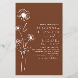 Bindende minimalistische botanische Floral Line Ar