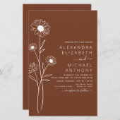 Bindende minimalistische botanische Floral Line Ar (Voorkant / Achterkant)