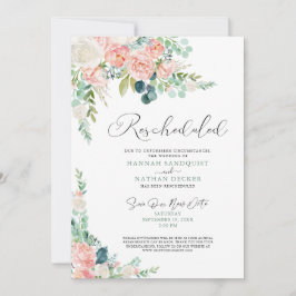 Bindende nieuwe Waterverf Roze Floral Nieuw Save The Date