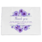 Bindende paarse bloemen dank je grote cadeautas (Voorkant)