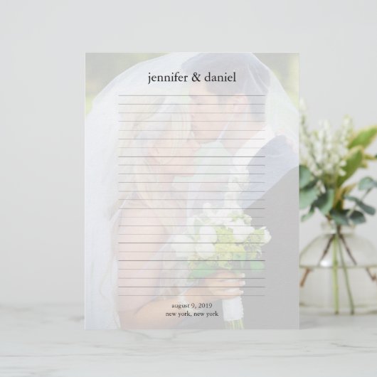 Bindende pagina's met foto van gastboek (Staand voorkant)