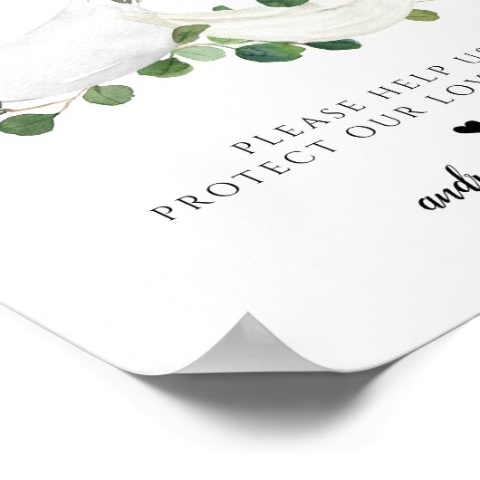 Bindende PPE maskers Sociale Verstoring Waterverf Poster (Hoek)