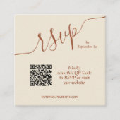 Bindende QR-code Beige Terracotta Informatiekaartje (Voorkant)