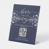 Bindende QR-code Pedestal Sign Reclamebord Met Voetstuk (Voorkant)