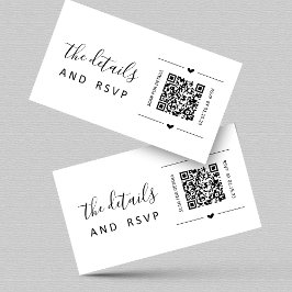 Bindende QR-code RSVP en Kaart Details invoegen
