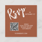 Bindende QR-code Terracotta Enclosure Kaart (Voorkant)