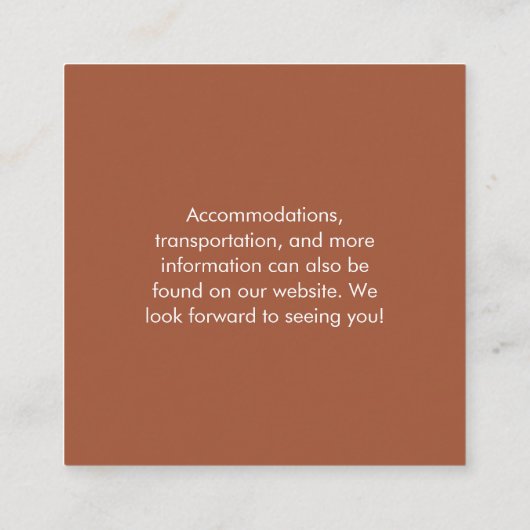 Bindende QR-code Terracotta Informatiekaartje (Achterkant)