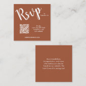 Bindende QR-code Terracotta Informatiekaartje (Voorkant / Achterkant)