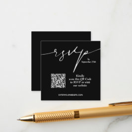 Bindende QR-code zwart en wit Informatiekaartje