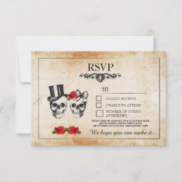 Bindende Rozen RSVP Skull Cards