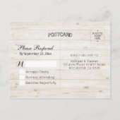 Bindende RSVP Antwoord Waterverf Bloemen Rustisch Uitnodiging Briefkaart (Achterkant)