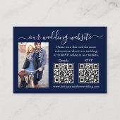 Bindende RSVP - Details Foto 2 QR Blue Informatiekaartje (Voorkant)