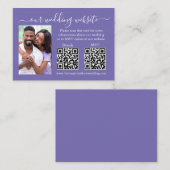 Bindende RSVP - Details Foto 2 QR Periwinkle Informatiekaartje (Voorkant / Achterkant)