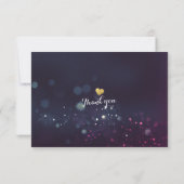 Bindende RSVP Floral Paars Sparkle String Lights Kaartje (Achterkant)