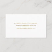 Bindende RSVP Gold Script Online Reply Insert Plaatskaartje (Achterkant)