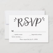 Bindende RSVP-kaart Kaart (Voorkant)