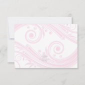 Bindende RSVP Magenta Classic Scroll Fleurish Kaart (Achterkant)