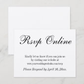 Bindende RSVP Online Eenvoudig elegant Kraft Paper Informatiekaartje (Voorkant / Achterkant)