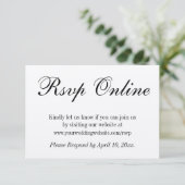 Bindende RSVP Online Eenvoudig elegant Kraft Paper Informatiekaartje (Staand voorkant)