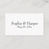 Bindende RSVP Online Elegant Luxury Script Font Informatiekaartje (Achterkant)