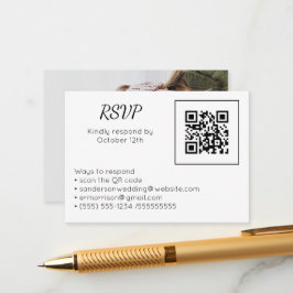 Bindende RSVP Online QR Code Foto Informatiekaartje