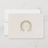 Bindende RSVP QR Code Art Nouveau Mucha Kaart (Achterkant)