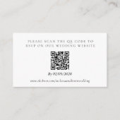 Bindende RSVP QR Code Response Kaart (Achterkant)