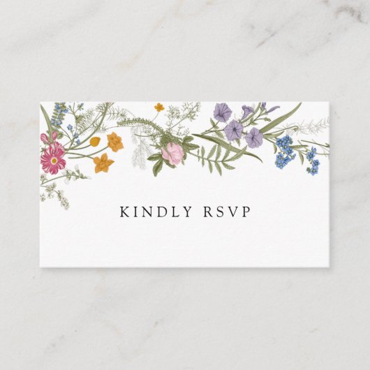 Bindende RSVP QR Code Response Kaart (Voorkant)