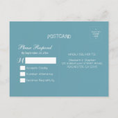 Bindende RSVP-reactie Zonnebloemen en tekenvellen Uitnodiging Briefkaart (Achterkant)