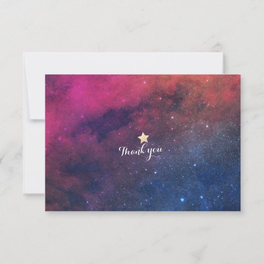 Bindende RSVP Reply Galaxy Nebula Constellations (Achterkant)