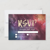 Bindende RSVP Reply Galaxy Nebula Constellations (Voorkant)