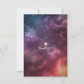 Bindende RSVP Reply Galaxy Nebula Constellations Kaartje (Achterkant)