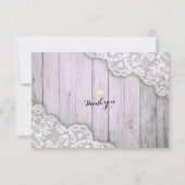Bindende RSVP Reply Lace Sunflower Barn Wood Licht (Achterkant)