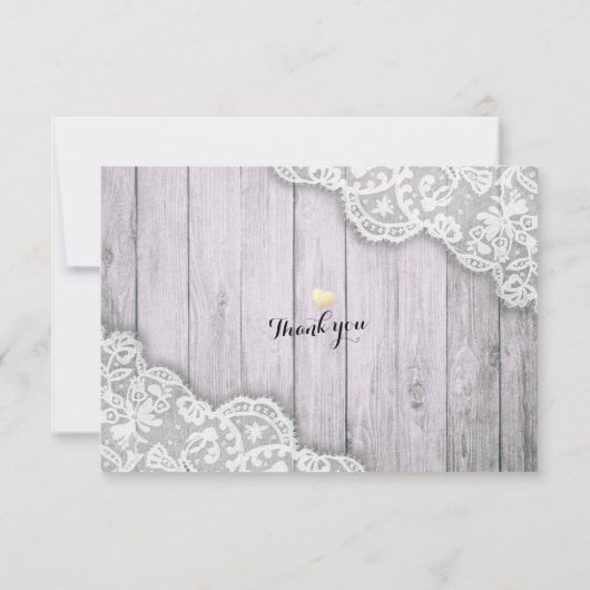 Bindende RSVP Reply Lace Sunflower Barn Wood Licht (Achterkant)