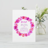 Bindende RSVP-roze pansiesroze Kaart (Staand voorkant)