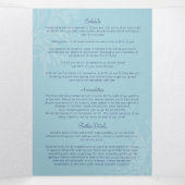 Bindende tinten van blauwe vlinders drieluik uitnodiging (Binnenkant midden)