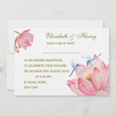 Bindende uitnodiging Roze Lotus & Blue Dragon vlie (Achterkant)