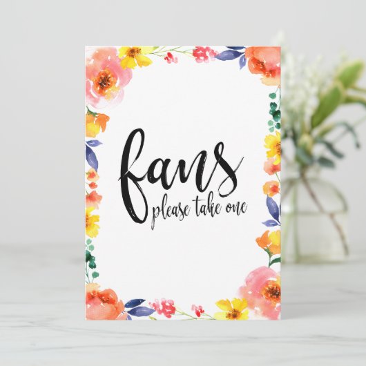 Bindende ventilatorkalligrafie Betaalbare Floral S (Staand voorkant)